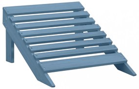 kék tömör fenyőfa kerti Adirondack szék zsámollyal