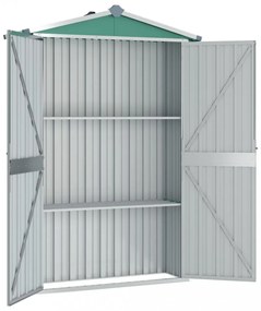 zöld horganyzott acél kerti fészer 116x45x175 cm