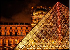 A párizsi Louvre képe (70x50 cm)