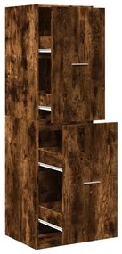 füstös tölgy színű szerelt fa patikaszekrény 40 x 41 x 144,5 cm