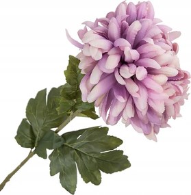 Mesterséges krizantém szárral 77 cm Lila nagy virág