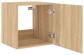 sonoma tölgy színű fali TV-szekrény LED-ekkel 40,5x35x40 cm