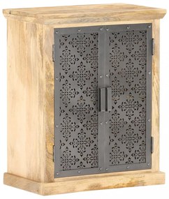 tömör mangófa komód acélajtókkal 60 x 35 x 75 cm