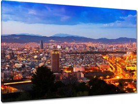 Festmények 120x80 Éjszakai felvétel Barcelonából