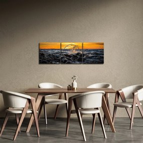 A tenger hullámai képe (órával) (90x30 cm)