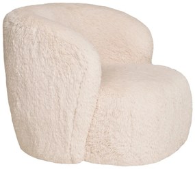 Setubal fotel, mesterséges szőrme, elefántcsont