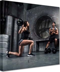 Vászonkép 60x60 Illegális edzőterem Garázs