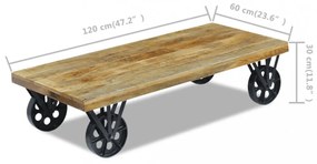 120x60x30 cm Tömör mangófa dohányzóasztal