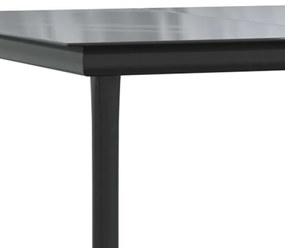 9 észes barna polyrattan üveg kerti étkezőgarnitúra