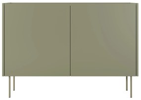 Desin kétajtós komód 120 cm - olívazöld / nagano-tölgy