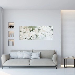 Kép - Fehér virág absztrakció (120x50 cm)