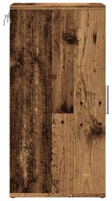 2 db antik fa színű szerelt fa cipősszekrény 32 x 35 x 70 cm