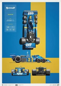 Művészeti nyomat Tyrrell - P34 - Blueprint - 1976, Automobilist