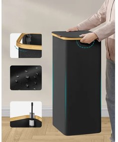 TATE fekete szennyeskosár