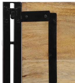 tömör fa mangó és vas fejtámla 100 cm