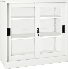 vidaXL fehér acél tolóajtós szekrény 90 x 40 x 90 cm