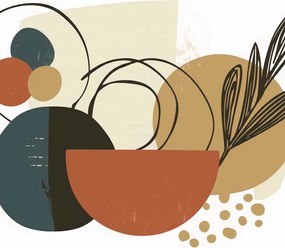 Poszter 20x20cm Növény kollázs