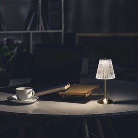 LED Dimmelhető újratölthető asztali lámpa LED/2,4W/5V 3000-6000K 1800 mAh króm