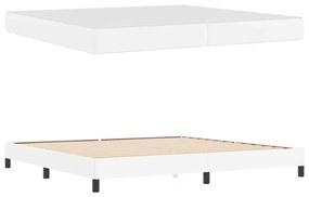 Ágy matracmal Tiszta fehér 200 x 200 cm Műbőr