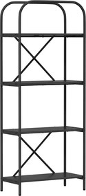 vidaXL Könyvespolc Fekete tölgy 60 x 30 x 146 cm Faanyag