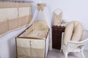 3 részes babaágynemű szett - Bézs pöttyös - Zoé zsiráf