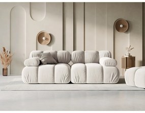 Bézs bársony moduláris kanapé 188 cm Bellis – Micadoni