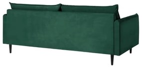 Sötétzöld bársony kanapé 203 cm Juli – Ropez