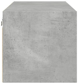 betonszürke faliszekrény üvegajtókkal 102 x 37 x 35 cm