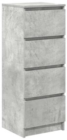 betonszürke szerelt fa tálalószekrény 37,5x35x99 cm