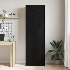 Fekete Tölgy Íróasztali Szekrény 60 x 32 x 190 cm, mérnöki fából készült.