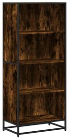 füstös tölgy színű szerelt fa könyvszekrény 60 x 35 x 139 cm