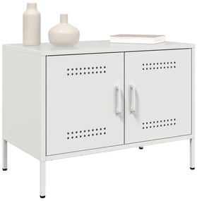 2 db fehér acél TV-szekrény 68 x 39 x 50,5 cm