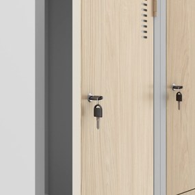 L típusú öltözőszekrény szürke / sonoma tölgy: Eco Design JULIA, 800 x 1850 x 450 mm