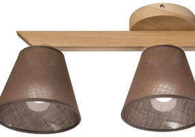 Brilagi - LED  Felületre szerelhető csillár  ANTHONY 3xE14/40W/230V tölgy/barna