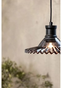 Fekete függőlámpa üveg búrával ø 21,5 cm Novia – Markslöjd