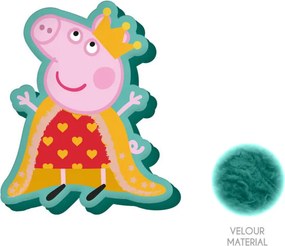 Peppa malac Queen formapárna, díszpárna 35 cm Velúr