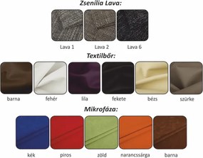 Klub fotel puffal, szürke, ROSE