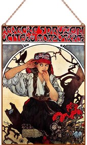 Alphonse Mucha - Moravian Teachers üvegkép, falikép