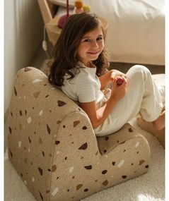 Világosbarna buklé-zsenília gyerek fotel Terrazzo Cloud – Wigiwama