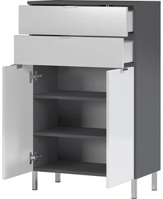 Mauresa fehér-szürke szekrény, magasság 97 cm - Germania