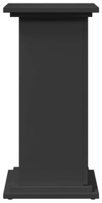 fekete szerelt fa bemutatóállvány tárolóval 31 x 30 x 60 cm