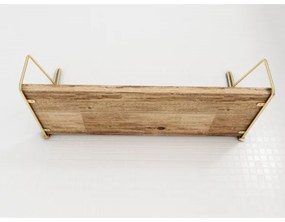 Fali polc 45x16 cm tölgy/arany