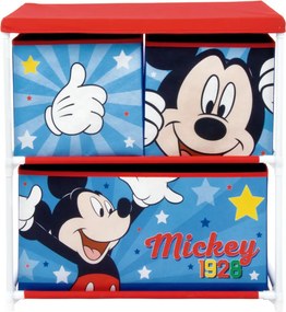 Disney Mickey Star játéktároló állvány 3 rekeszes 53x30x60 cm