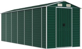 vidaXL zöld horganyzott acél kerti fészer 191 x 555 x 198 cm