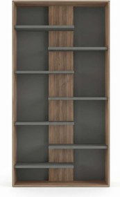Nova könyvespolc, dió-antracit, 85 cm