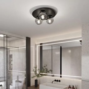 Mennyezeti lámpa SOLAR 3xE14/10W/230V fekete/szürke