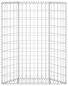trapéz alakú horganyzott acél gabion magaságyás 80x20x100 cm