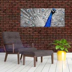 Kék páva képe (120x50 cm)