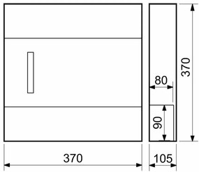 BK.932.LG.AM.N acél postaláda ablakkal