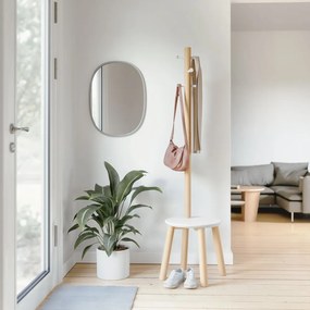 Fehér-natúr színű kaucsukfa fogas Pillar – Umbra